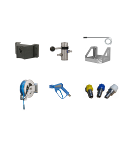 Compleet pakket voor schuimen, en spoelen op druk verhoogde waterleiding 6-80bar met perslucht